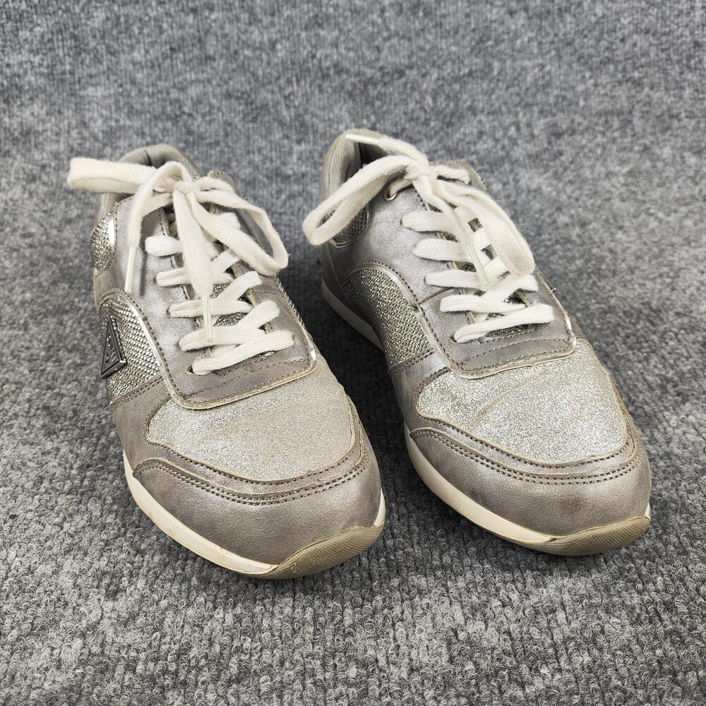 GUESS Shoes Womens Size 10 Silver Glitter Athletic Low Top Sneakers WGEILA-C - Picture 7 of 16